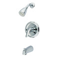 Kingston Brass Tub and Shower Faucet, Polished Chrome, Wall Mount GKB531LT