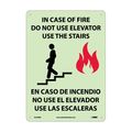 Nmc Do Not Use Elevator Sign - Bilingual, GL402PB GL402PB