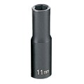 Grey Pneumatic 3/8" Drive Impact Socket Chrome plated 1011MD