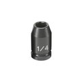 Grey Pneumatic 1/4" Drive Impact Socket Chrome plated 908RS