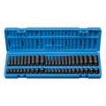 Grey Pneumatic 1/4" Drive Standard and Deep Length Surface Drive Impact Set, SAE/Metric, 48 pcs 9748