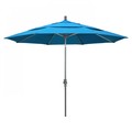 California Umbrella Patio Umbrella, Octagon, 110.5" H, Sunbrella Fabric, Canvas Cyan 194061013113