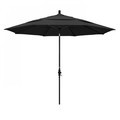 California Umbrella Patio Umbrella, Octagon, 109.5" H, Pacifica Fabric, Black 194061021170