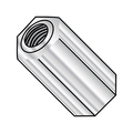 Zoro Select Hex Standoff, #10-32 Thrd Sz, 9/16 in Thrd L Aluminum Plain, 3/8" Hex W, 1000 PK 370911HFA