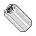 Zoro Select Hex Standoff, #10-32 Thrd Sz, 15/16 Thrd L Aluminum Plain, 3/8" Hex W, 1000 PK 371511HFA