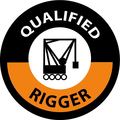 Nmc Qualified Rigger Hard Hat Emblem, Pk25 HH117R