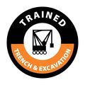 Nmc Trained Trench & Excavation Hard Hat Emblem, Pk25 HH118