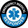 Nmc Emergency Medical Responder Hard Hat Label, Pk25, Material: Pressure Sensitive Vinyl .002 HH135