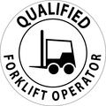 Nmc Qualified Forklift Operator Hard Hat Emblem, Pk25 HH17R