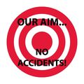 Nmc Our Aim No Accidents Hard Hat Emblem, Pk25 HH57
