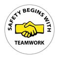 Nmc Safety Begins With Teamwork Hard Hat Emblem, Pk25 HH60