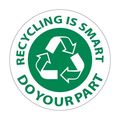 Nmc Recycling Is Smart Do Your Part Hard Hat Emblem, Pk25 HH95