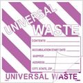 Nmc Universal Waste With Purple Stripes Self-Laminating Label HW31SL100