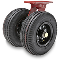 Hamilton Dual Wheel Cush-N-Aire Swivel Caster, 8" Pneumatic Air-Filled Tire, 3/4" Straight Roller Bearing S-7208-PR
