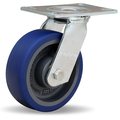 Hamilton General Service Swivel Caster, 6" x 2" Ergo-Glide Polyurethane (85A) on Cast Iron Wheels S-GS-6SPB