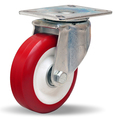 Hamilton Hi-Lo Swivel Caster, 4" x 1 3/8" Poly-Tech Polyurethane (95A) on Polypropylene Wheels S-HL-4NF