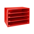Disco Red Finish Sliding Cabinets Holds 4 Lrg Trays 80324