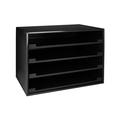 Disco Blk Finish Sliding Cabinets Holds 4 Lrg Trays 80326