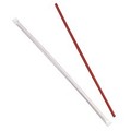 Dixie Plastic Straw, 12", Giant, Red, Wrap, PK2000 JW12