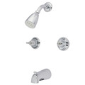 Kingston Brass Tub and Shower Faucet, Polished Chrome, Wall Mount KB140