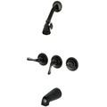 Kingston Brass Tub and Shower Faucet, Oil Rubbed Bronze, Wall Mount KB2235YL