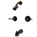 Kingston Brass Tub and Shower Faucet, Oil Rubbed Bronze, Wall Mount KB245KL