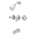Kingston Brass Tub and Shower Faucet, Polished Chrome, Wall Mount KB6231LL