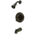 Kingston Brass Tub and Shower Faucet, Oil Rubbed Bronze, Wall Mount KB6635CML