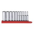 Kd Tools 1/4" Drive Deep Socket Set, SAE, 10 pcs 80305