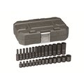 Kd Tools 1/4" Drive Standard and Deep Impact Socket Set, Metric, 28 pcs 84901