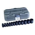 Kd Tools 1/2" Drive Impct Sckt Set, SAE, 6 pt., 1/2"Dr, 12 pcs., SAE 84931N