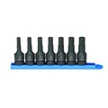 Kd Tools 1/2" Drive Hex Impct Sckt, Metric, 6 pt, 1/2"Dr, 7 pcs, Metric 84940