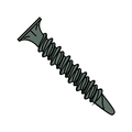 Zoro Select Self-Drilling Screw, #8-15 x 1-5/8 in, Green Steel Bugle Head Phillips Drive, 1000 PK 0826KPFSH