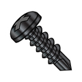 Zoro Select Self-Drilling Screw, #6-20 x 1/2 in, Black Oxide Steel Pan Head Phillips Drive, 10000 PK 0608KPPB