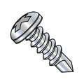 Zoro Select Self-Drilling Screw, #7-19 x 7/16 in, Zinc Plated Steel Pan Head Phillips Drive, 10000 PK 0707KPP