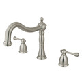 Kingston Brass Roman Tub Faucet, Brushed Nickel, Deck Mount KS1348BL