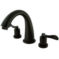 Kingston Brass Roman Tub Faucet, Oil Rubbed Bronze, Deck Mount KS2365DFL