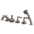 Kingston Brass Roman Tub Faucet, Brushed Nickel, Deck Mount KS33385FL