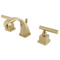 Claremont Dual Handle 8" to 16" Mount, 3 Hole KS4942CQL 8" Widespread Lavatory Faucet, Polished Brass KS4942CQL