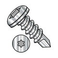Zoro Select Self-Drilling Screw, #10-16 x 3/4 in, 18-8 Stainless Steel Pan Head Torx Drive, 3500 PK 1012KTP188