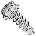 Zoro Select Self-Drilling Screw, #10-16 x 1-1/2 in, Zinc Plated Steel Hex Head Hex Drive, 3000 PK 1024KWHC