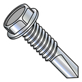 Zoro Select Self-Drilling Screw, #12-24 x 7/8 in, Zinc Plated Steel Hex Head Hex Drive, 4000 PK 1214KWMS4