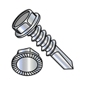 Zoro Select Self-Drilling Screw, 5/16"-12 x 2-7/16 in, Zinc Plated Steel Hex Head Hex Drive, 600 PK 313207KWS4