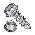 Zoro Select Self-Drilling Screw, #12-14 x 3/4 in, Zinc Plated Steel Hex Head Hex Drive, 5000 PK 1212KWS