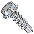 Zoro Select Self-Drilling Screw, 5/16"-12 x 3 in, Zinc Plated Steel Hex Head Hex Drive, 400 PK 3148KW