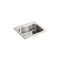 Kohler Staccato 25" X 22" X 8-5/16" Top-Mou, Drop In Mount, 4 Hole, Stainless Finish 3362-4-NA