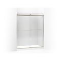 Kohler Levity(R) Sliding Shower Door, 74" H X 56-5/8 - 59-5/8" W, With 1/4" Crystal Clear Glass And Towel Bars 706015-L-MX