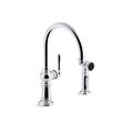 Kohler 0 in Mount, 1 Hole Artifacts 2-Hole Kitchen Sink Faucet 99262-CP