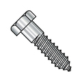Zoro Select Lag Screw, 1/4 in, 1-1/4 in, 18-8 Stainless Steel, Hex Hex Drive, 100 PK 1420L188
