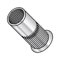 Zoro Select Rivet Nut, 1/4"-28 Thread Size, 0.445 in - 0.465 in Flange Dia., .690 in - .710 in L, Aluminum LA-15260S